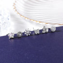 1PC Joia de Piercing de Nariz de Cobre para Mulheres Stud de Cristal com Flor, Olho, Opala, Coração e Lua Piercings Corporais