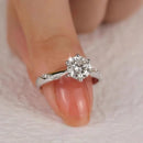 Anel de Diamante Moissanite COSYA 1/2/3CT Cor D Prata S925 Certificado de Laboratório Diamante Joia Fina Clássica