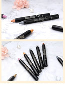 Caneta de maquiagem para olhos cor perolada, bastão iluminador, sombra rotativa, acabamento matte, à prova d'água, resistente ao suor, não borra facilmente, maquiagem colorida