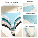 Calcinhas Sexy Sem Costura Femininas com Design Ondulado, Calcinha Ultraleve em Seda Gelada, Sexy, Cintura Baixa, Fio Dental Feminino, Lisa