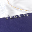 1PC Joia de Piercing de Nariz de Cobre para Mulheres Stud de Cristal com Flor, Olho, Opala, Coração e Lua Piercings Corporais