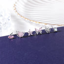 1PC Joia de Piercing de Nariz de Cobre para Mulheres Stud de Cristal com Flor, Olho, Opala, Coração e Lua Piercings Corporais