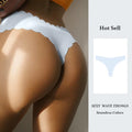 Calcinhas Sexy Sem Costura Femininas com Design Ondulado, Calcinha Ultraleve em Seda Gelada, Sexy, Cintura Baixa, Fio Dental Feminino, Lisa