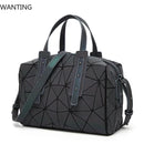 Bolsa Feminina Boston Handbags Bolsa Geométrica Luminosa Com Paetês A Laser Bolsa Transversal