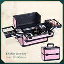 Maleta de Maquiagem Profissional com 4 Bandejas Ajustáveis, Estojo de Maquiagem com Trava e Compartimentos