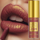 14 Cores Brilho Glitter Metálico Gloss Labial Brilhante de Longa Duração Batom Líquido à Prova d'Água Maquiagem Óleo Labial Tinta Labial