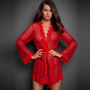 Mulher de lingerie sexy Pijama erótico renda Roupas sexuais Babydoll Vestido transparente Preto sexy